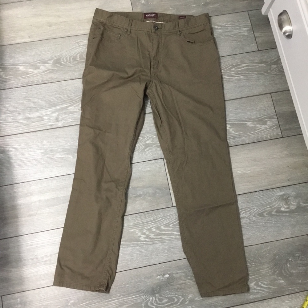 ALESBURY ATHLETIC FIT PANTS IN MOCHA 36X32